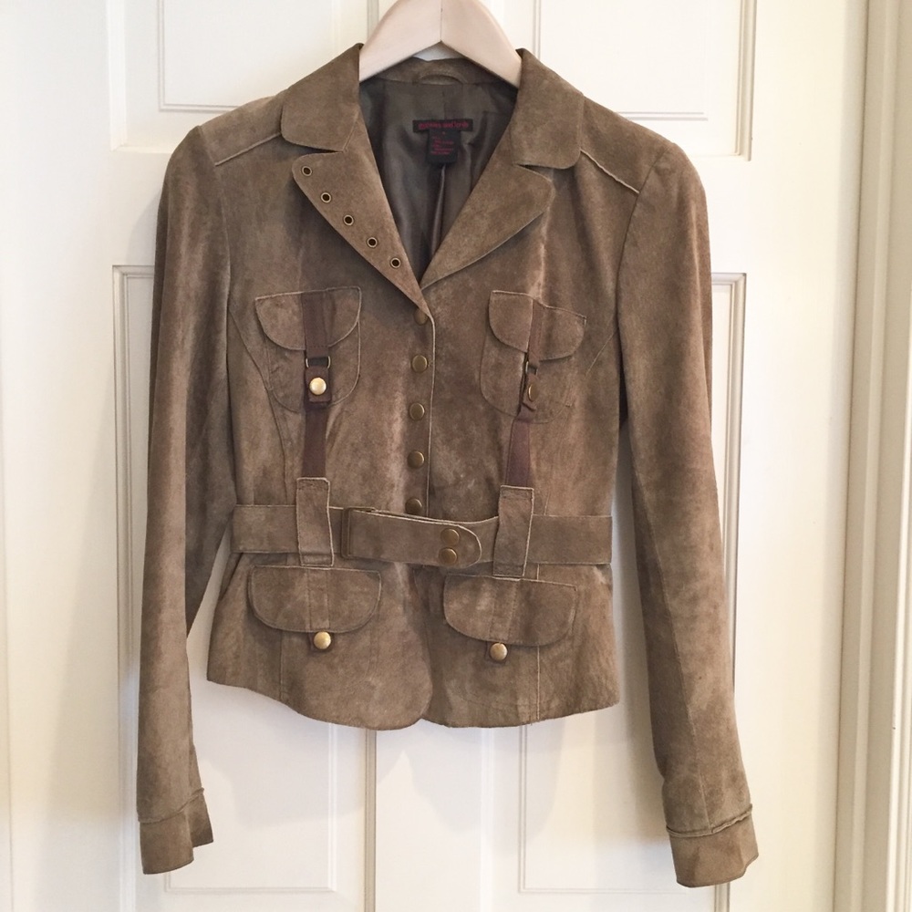 Suede Blazer Moto Jacket Brand New
